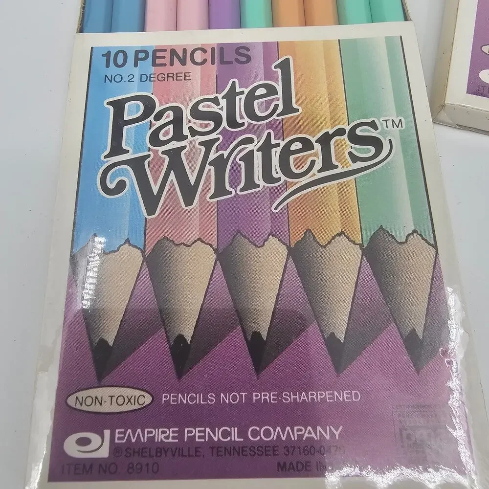 Vintage 80s Collectible Pastel Writers No 2 Pencils SEALED DEADSTOCK (20 total)